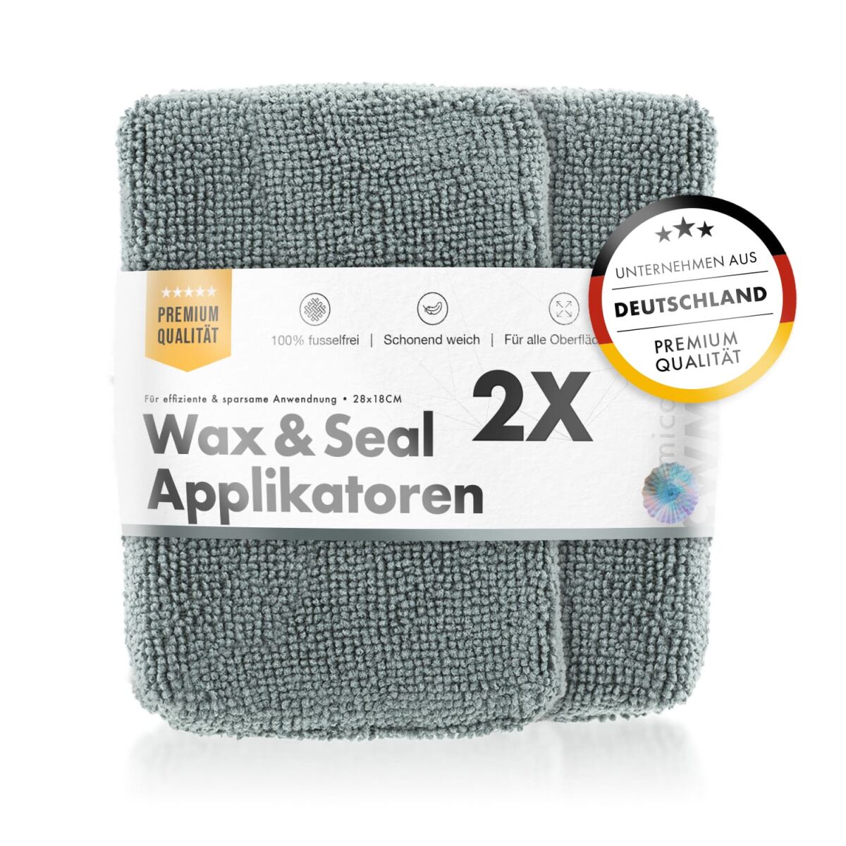 chemicalworkz Microfiber Waxing/Sealant Applicator Grau 2Stk.
