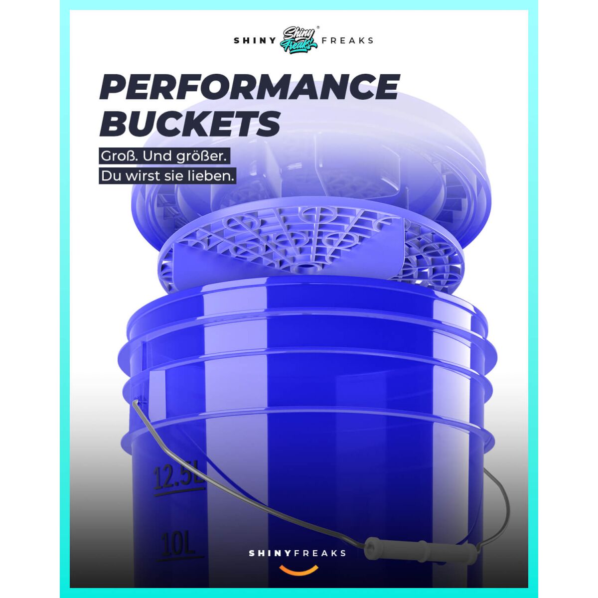 chemicalworkz Performance Buckets Wascheimer 5GAL Blau Transparent Bild 1