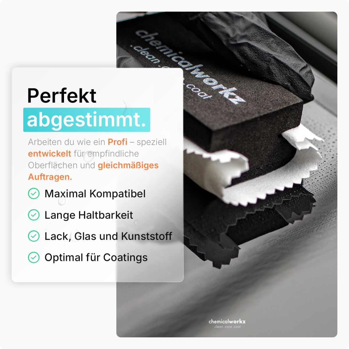 chemicalworkz Suede Towel Pack Weiß Verlourstücher 10×10cm 10Stk. Bild 3