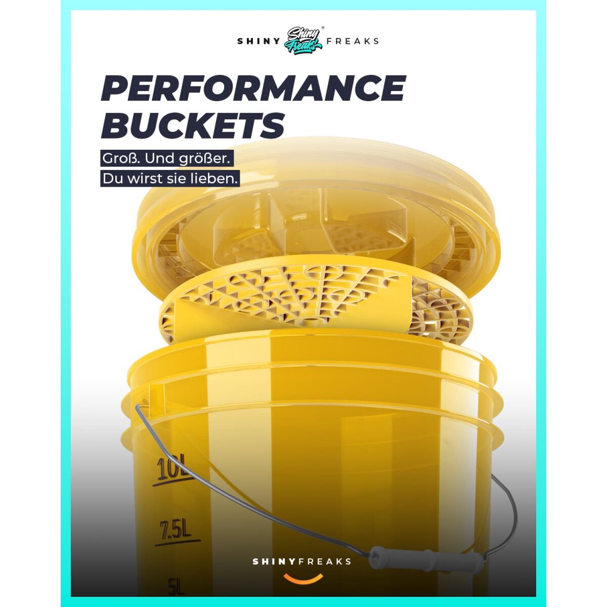 chemicalworkz Performance Buckets Wascheimer 3,5GAL Gold Transparent Bild 1