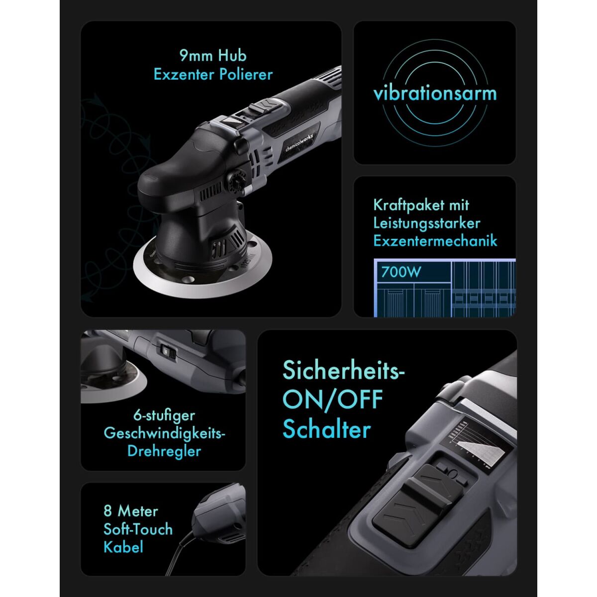 chemicalworkz DA9 Exzenter Poliermaschine Bild 1