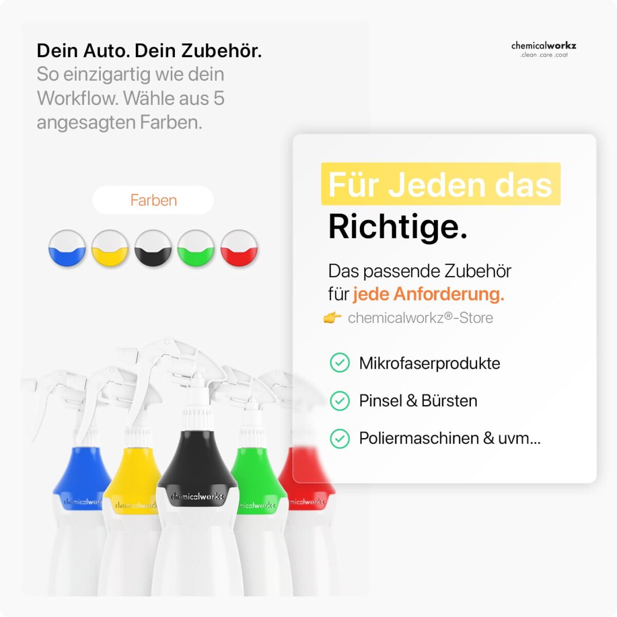 chemicalworkz Sprühflasche Gelb mit Premium Trigger 750ml Bild 4
