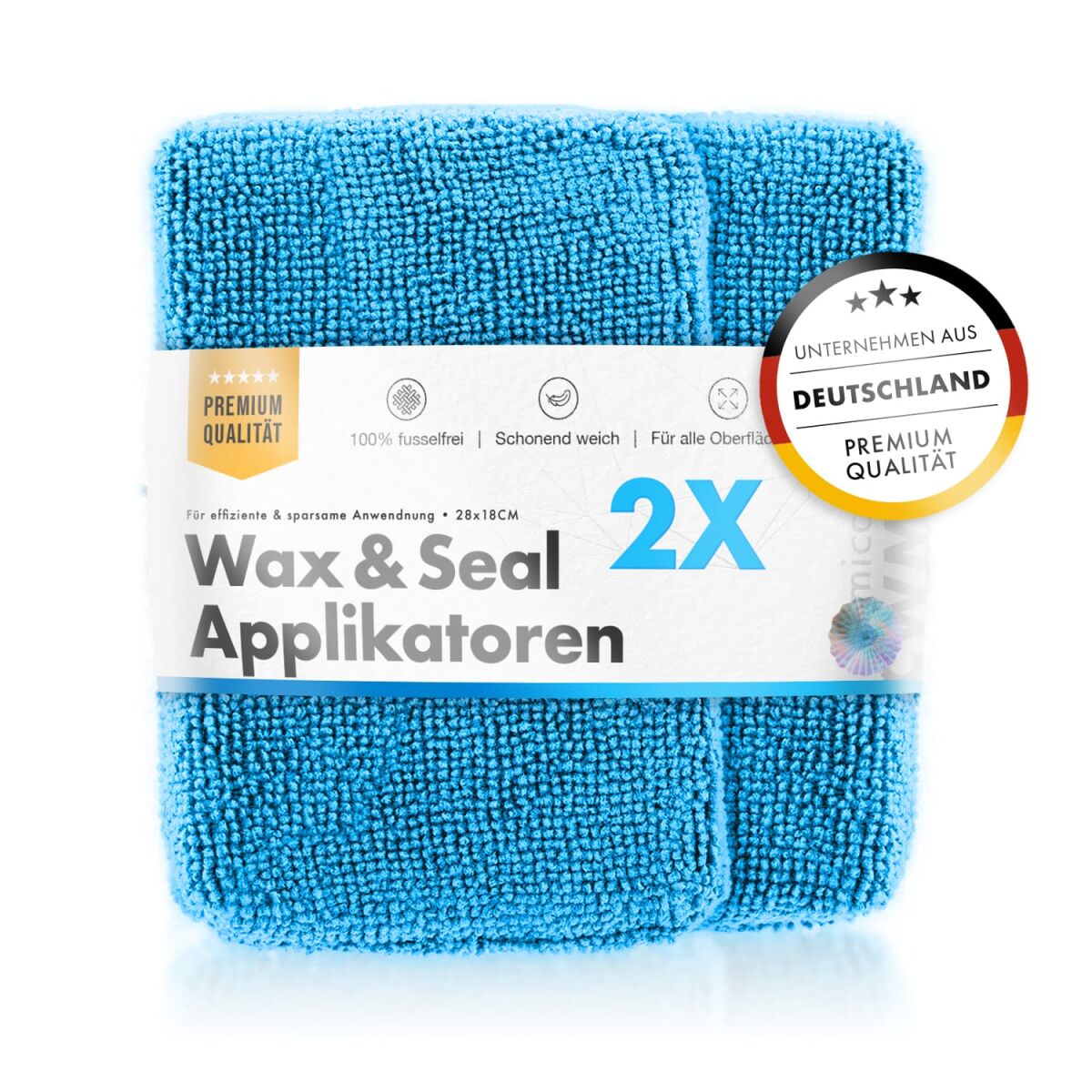 chemicalworkz Microfiber Waxing/Sealant Applicator Blau 2Stk.