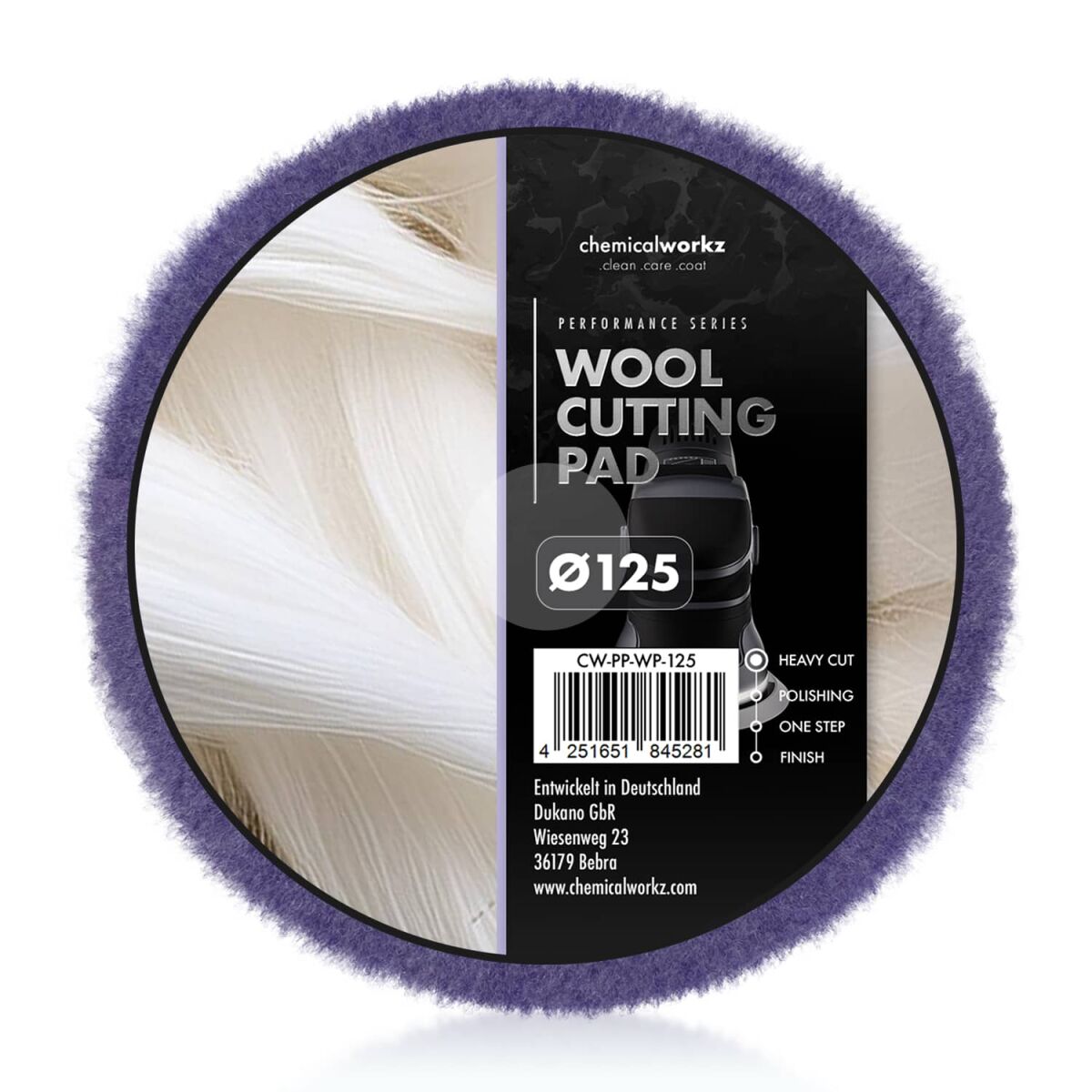 chemicalworkz Wool Cutting Perfomance Pad 125mm