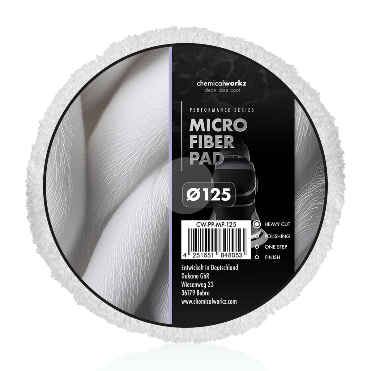 chemicalworkz Microfiber Performance Pad 125mm