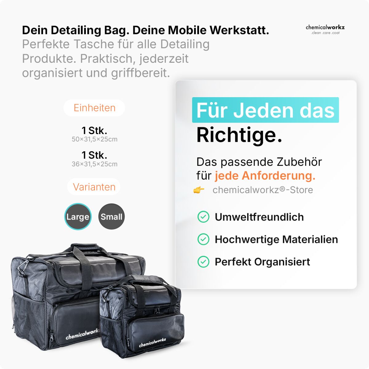 chemicalworkz Detailing Bag Large Aufbewahrungstasche Bild 4