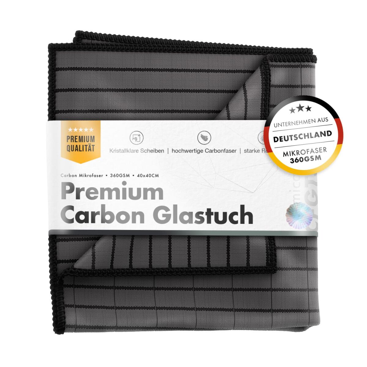 chemicalworkz Carbon Fiber Glass Towel 360GSM Glastuch 40×40cm
