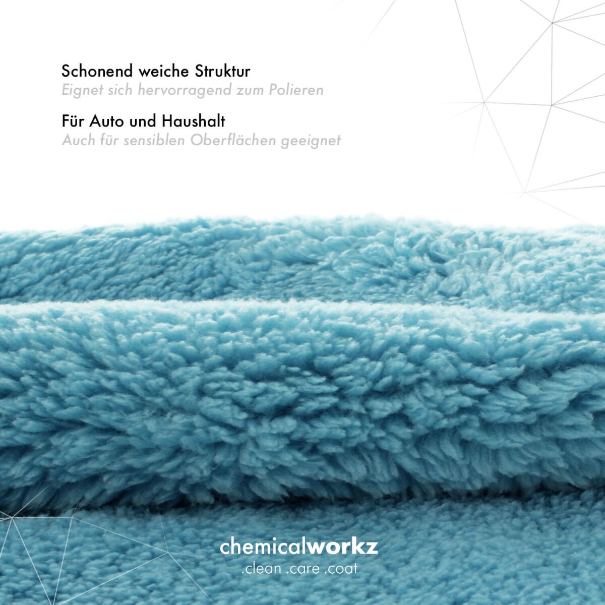 chemicalworkz Edgeless Soft Touch Towel 500GSM Blau Poliertuch 40×40cm Bild 2